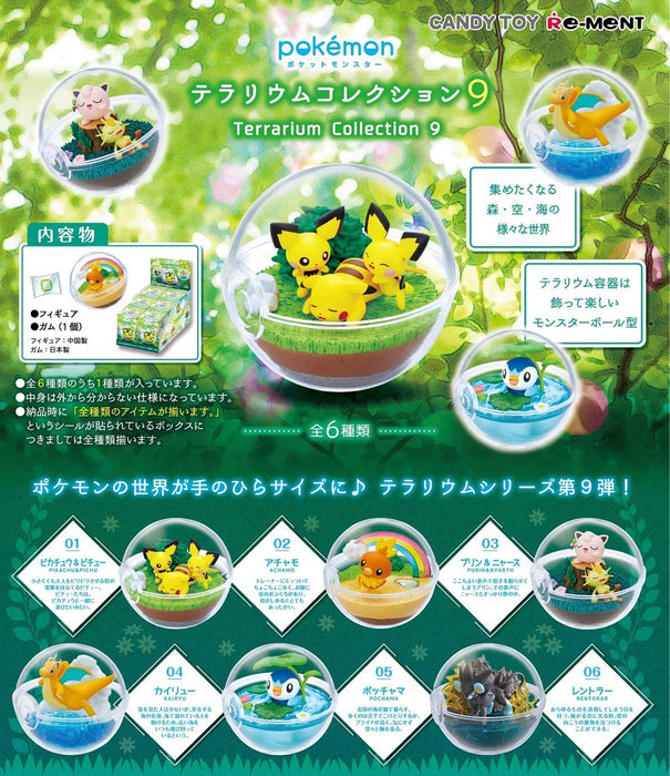 RE-MENT Pokémon Terrarium Collection Vol.9 Boîte de 6 pièces