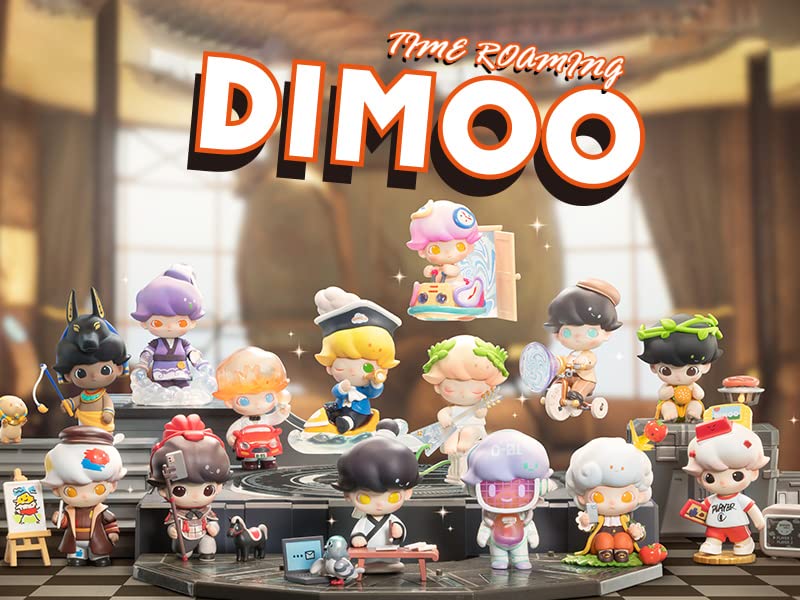 Pop Mart Dimoo Time Roaming Series Abs Pvc Trading Figures Box Of 12