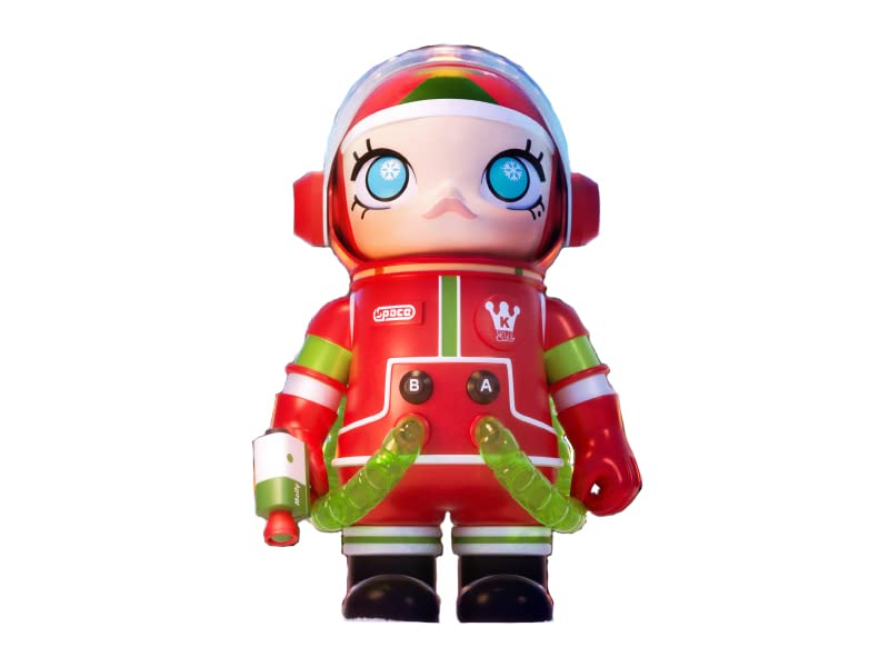 Pop Mart Mega Collection 400% Space Molly Christmas Figurine finie peinte en ABS et PVC