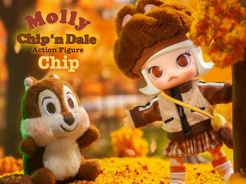 Pop Mart Molly Chip Dale Chip Pvc Abs Nylon Painted Action Figure