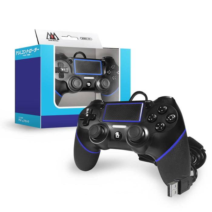 Three Arrow Ps4 Wired Controller Black