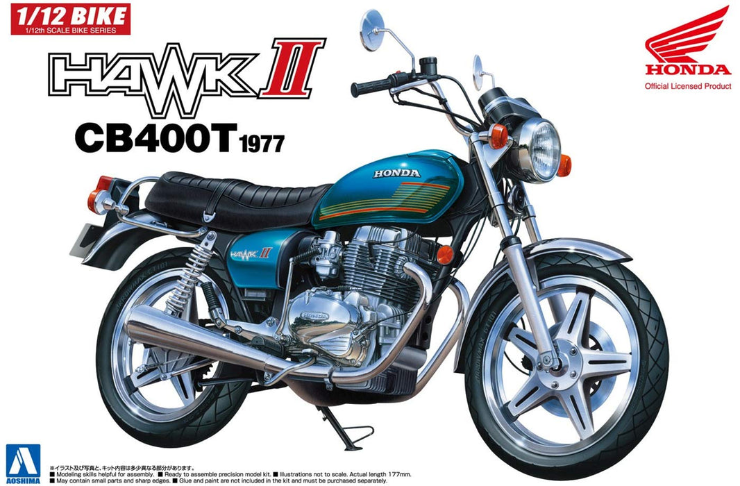 Qingdao Bunka Kyozai 1/12 Bike Series No.38 Honda Hawk 2 Cb400T Plastic Model