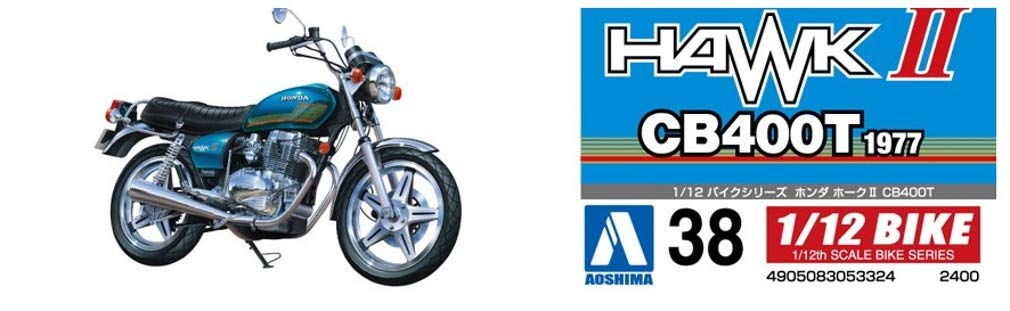 Qingdao Bunka Kyozai 1/12 Bike Series No.38 Honda Hawk 2 Cb400T Kunststoffmodell