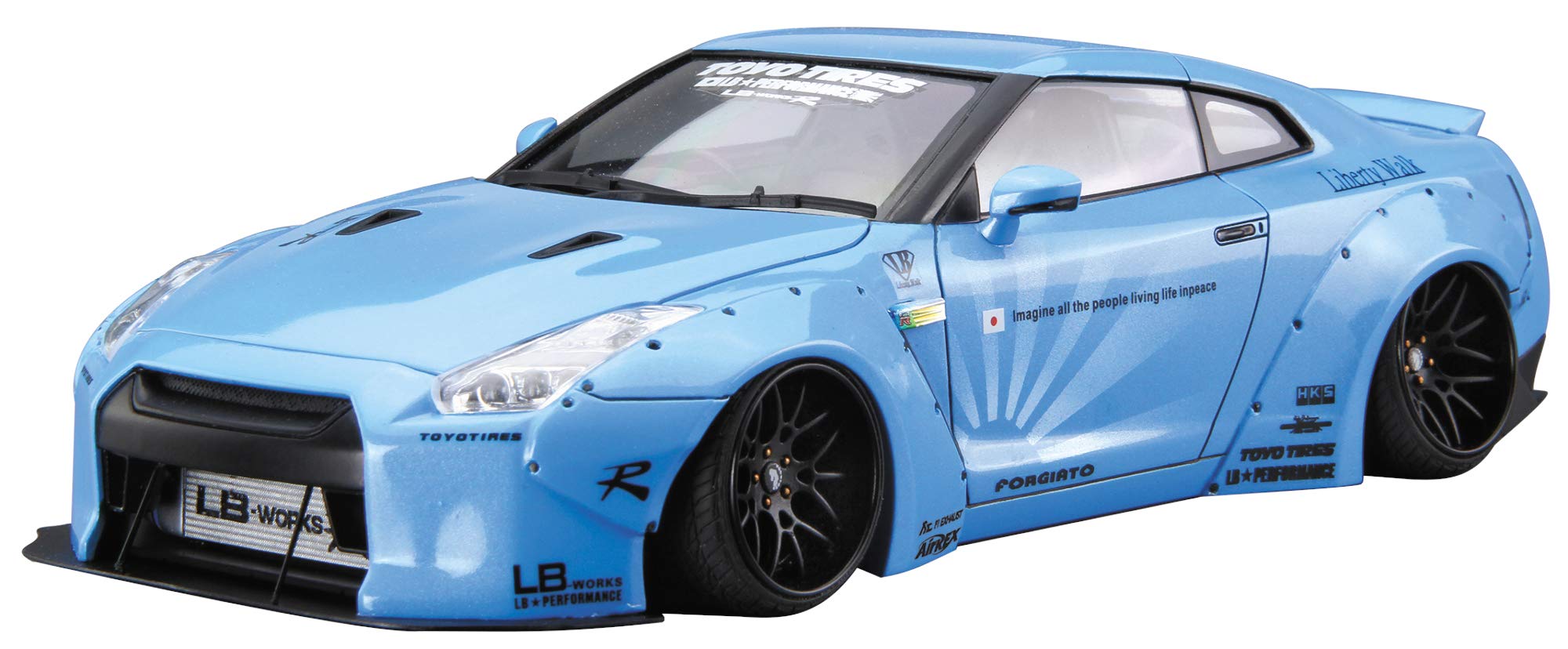 AOSHIMA Liberty Walk Nissan R35 GT-R 124 Scale Plastic Model