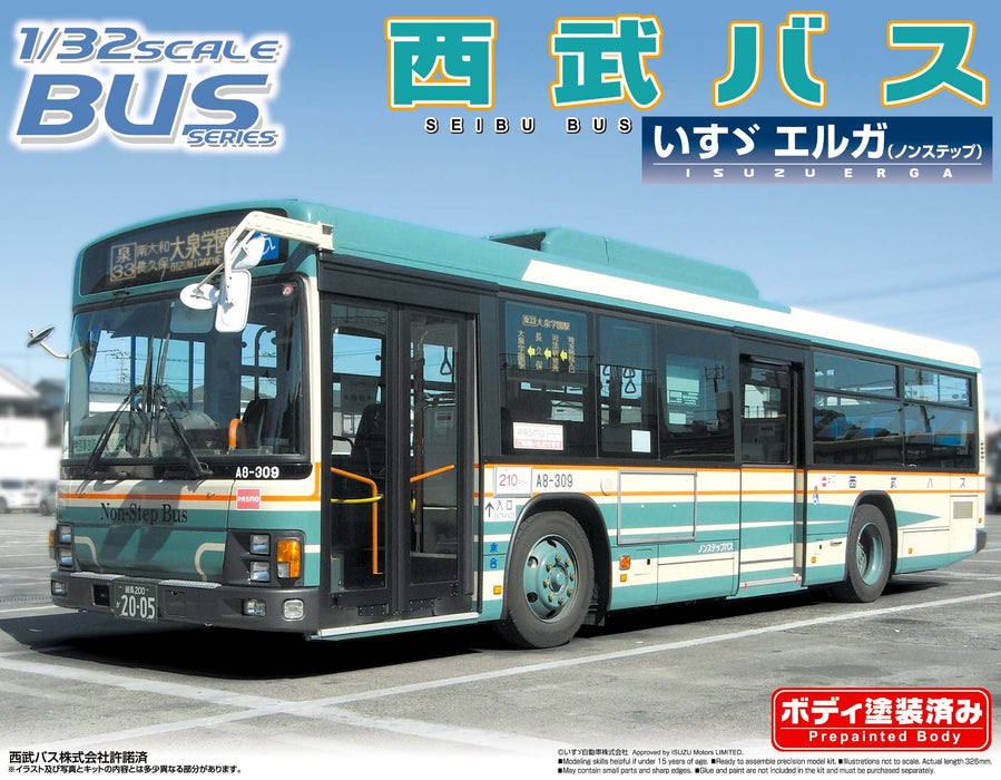 AOSHIMA 46906 Isuzu Erga Seibu Bus 1/32 Scale Kit
