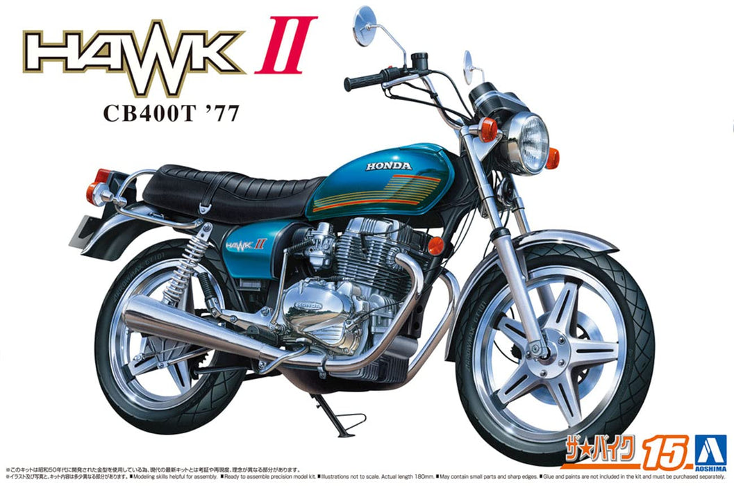 AOSHIMA - The Bike 1/12 Honda Cb400T Hawk-Ii '77 Plastic Model