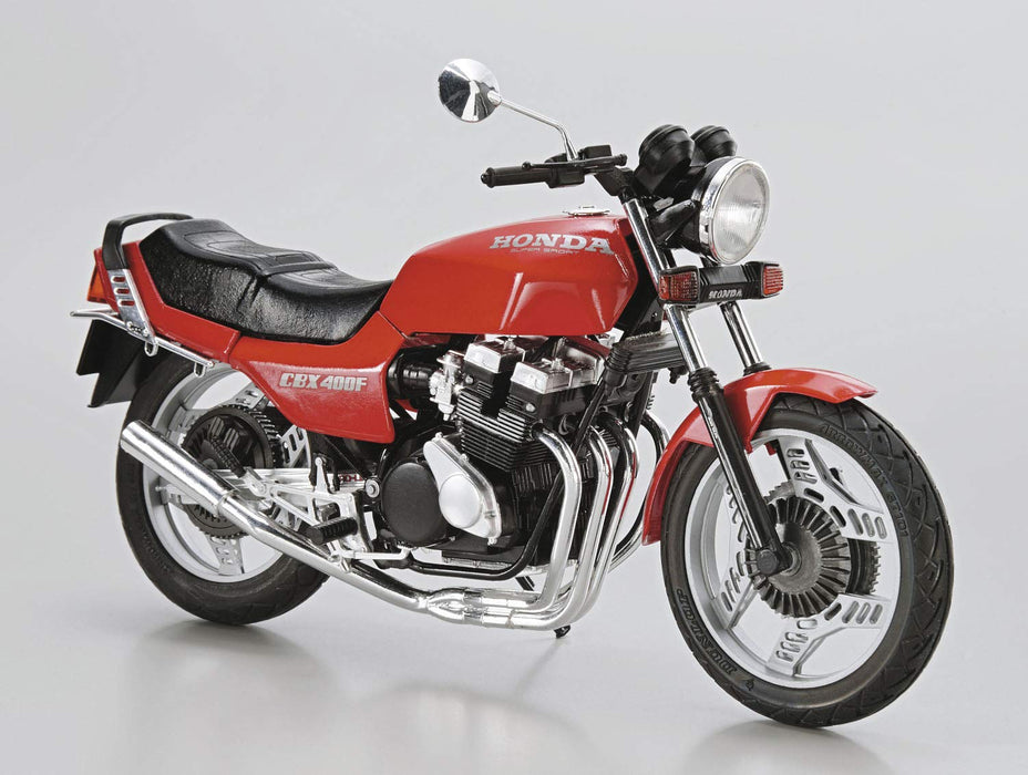 AOSHIMA The Bike 1/12 Honda Nc07 Cbx400F Monza Red '81 W/ Custom Parts Kunststoffmodell