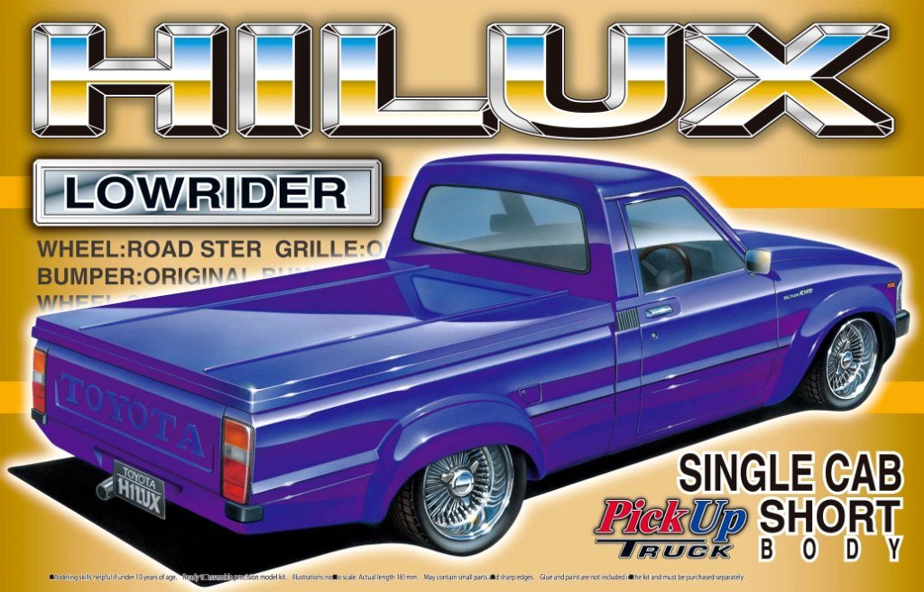 AOSHIMA - 28421 Toyota Hilux Lowrider - Pick Up Truck 1/24 Scale Kit
