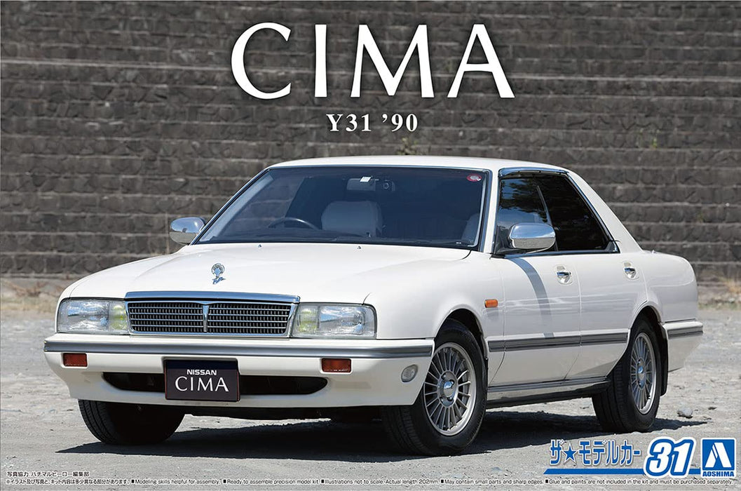 AOSHIMA le modèle de voiture 1/24 Nissan Y31 Cima Type Ii Limited '90 modèle en plastique