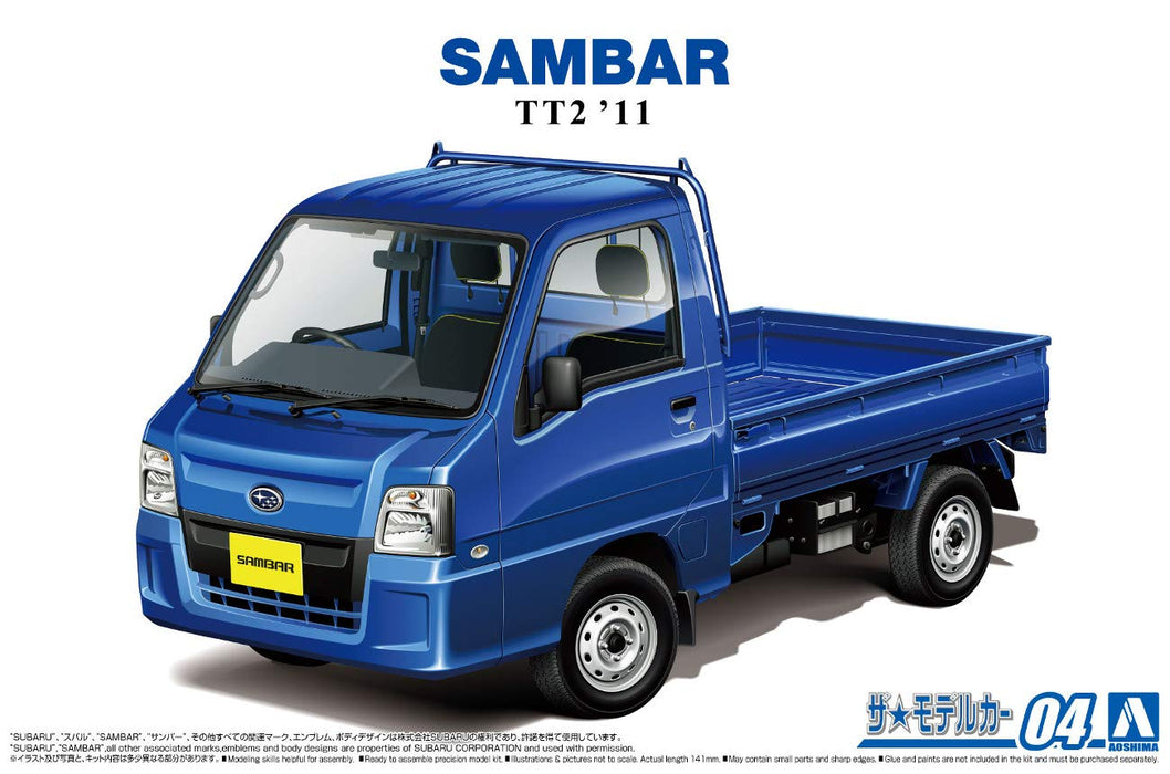 AOSHIMA le modèle de voiture 1/24 Subaru Tt2 Sambar Truck Wr Blue Limited '11 modèle en plastique