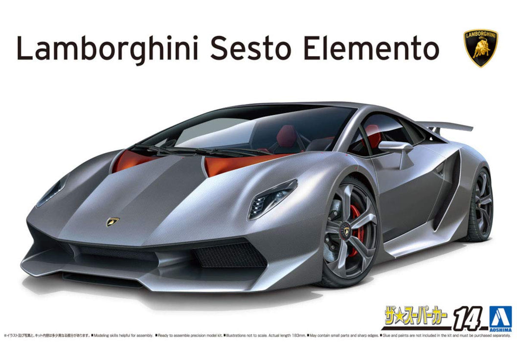 AOSHIMA The Super Car 1/24 Lamborghini Sesto Elemento '10 Modèle en plastique