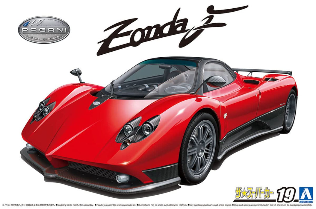 AOSHIMA  The Super Car No.19 1/24 Pagani Zonda F Plastic Model