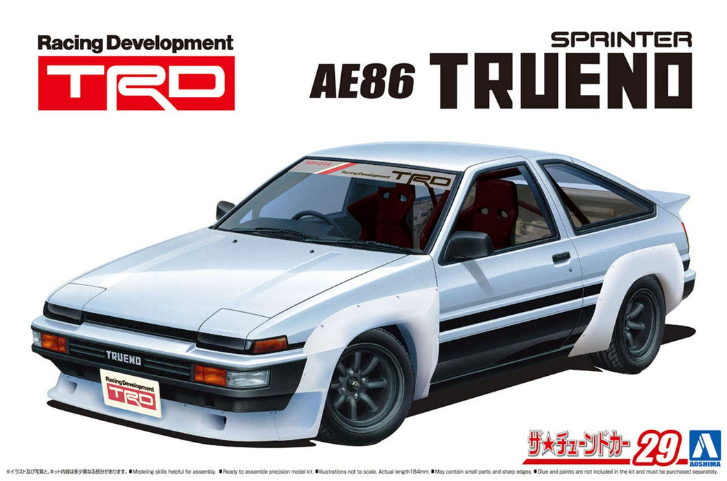 AOSHIMA la voiture à l'écoute 1/24 Trd Ae86 Trueno N2 Ver. Modèle en plastique Toyota de 1985