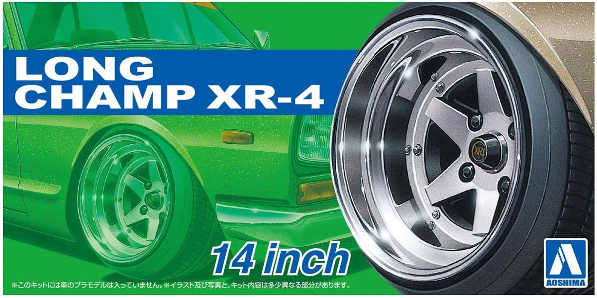 AOSHIMA Tuned Parts 1/24 Long Champ Xr-4 14Inch Tire & Wheel Set