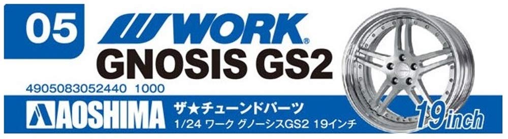 AOSHIMA Tuned Parts 1/24 Rs Work Gnosis Gs2 19 Zoll Reifen &amp; Radsatz