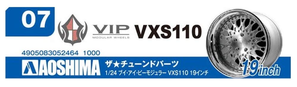 AOSHIMA Tuned Parts 1/24 Vip Modular Vsx110 19Inch Tire & Wheel Set