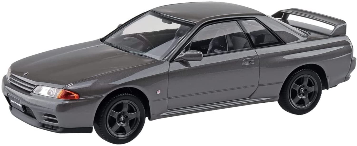 AOSHIMA The Snap Kit No.14-A 1/32 Nissan R32 Skyline Gt-R Gun-Gris Métallisé Plastique Modèle