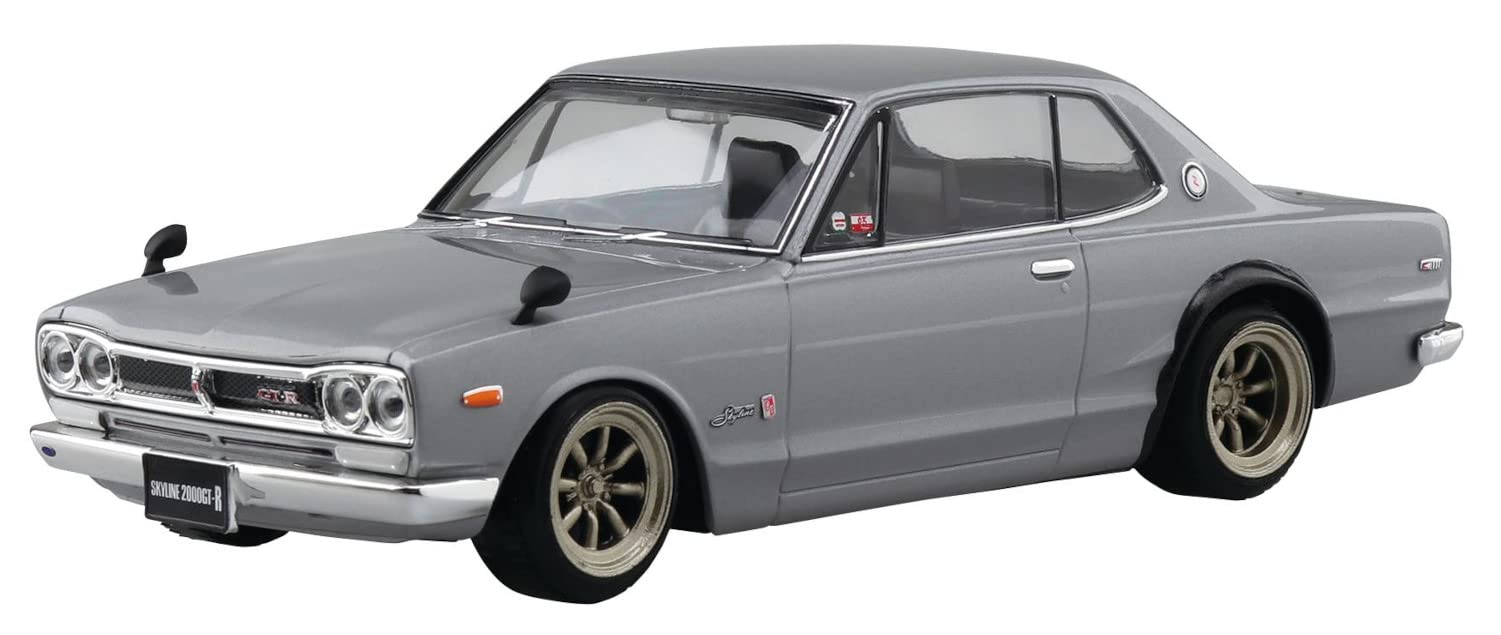 AOSHIMA The Snap Kit 1/32 Nissan Skyline 2000Gt-R Custom Wheel Silver Plastic Model