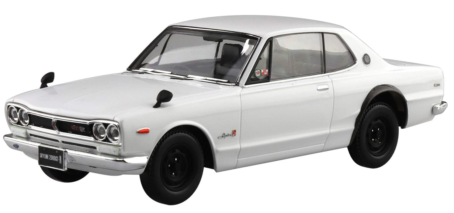 AOSHIMA 58831 Nissan Skyline 2000Gt-R White Aug 1/32 Scale Pre-Painted Snap-Fit Kit