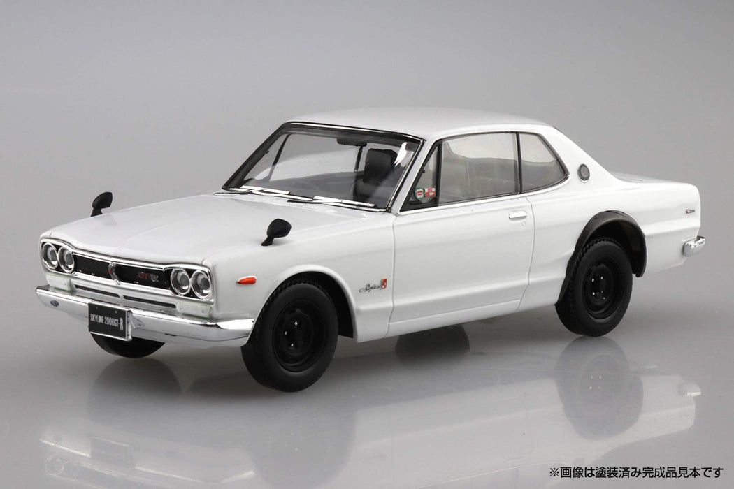 AOSHIMA 58831 Nissan Skyline 2000Gt-R White Aug 1/32 Scale Pre-Painted Snap-Fit Kit