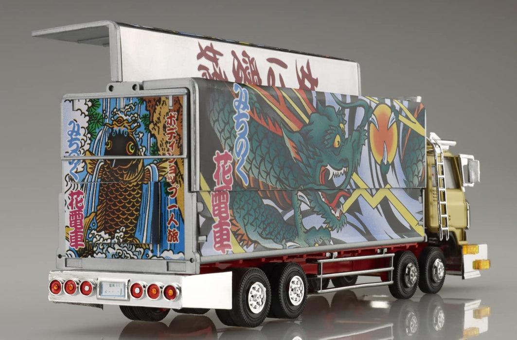 AOSHIMA 1/64 Decoration Truck Mini Deco Next No.9 Michinoku-Hana Train Plastic Model