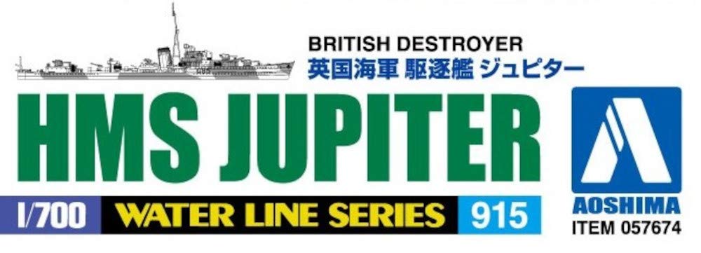 AOSHIMA Waterline 1/700 Royal Navy Destroyer Jupiter Modèle en plastique