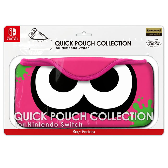 Collection de pochettes rapides pour Nintendo Switch (Splatoon2) Squid : rose fluo
