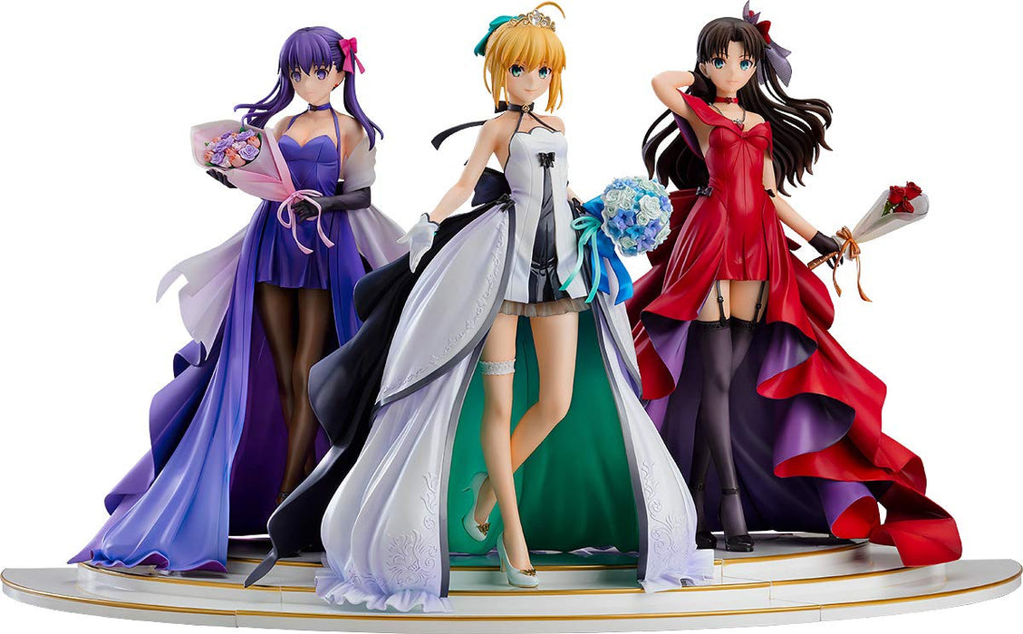 Fate/Stay Night  ~15Th Celebration Project~ Saber Rin Tohsaka Sakura Matou ~15Th Celebration Dress Ver.~ Premium Box 1/7 Scale Abs&Amp;Pvc Painted