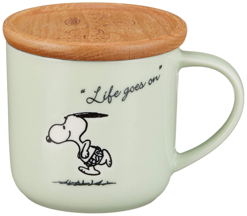YAMAKA Peanuts Snoopy Tasse mit Untersetzer Grün