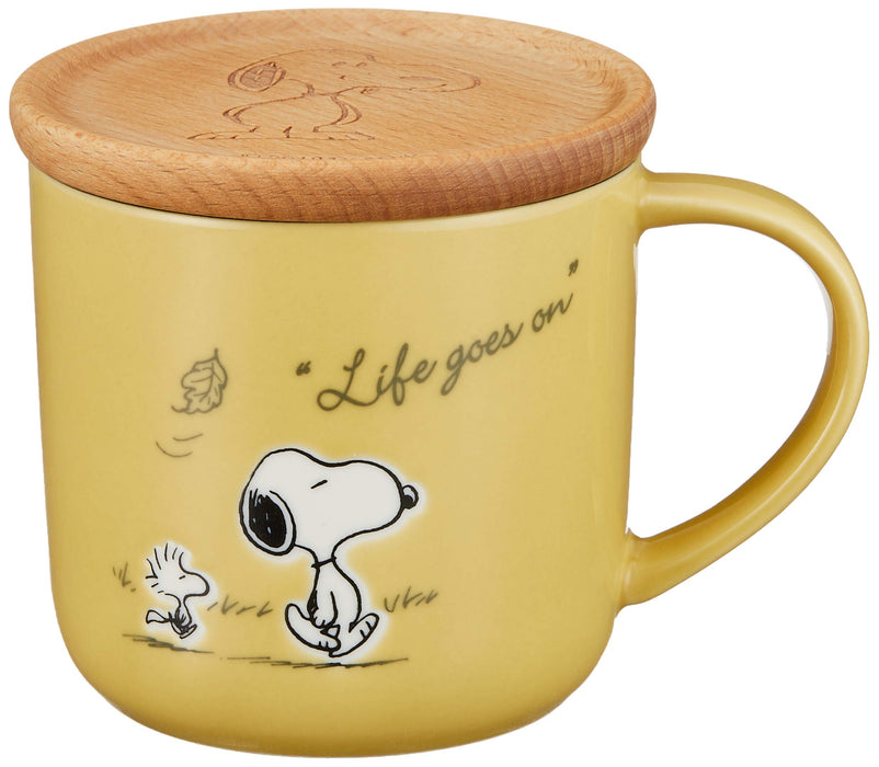 YAMAKA Peanuts Snoopy Mug Avec Dessous De Verre Jaune