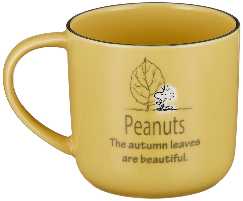YAMAKA Peanuts Snoopy Mug Avec Dessous De Verre Jaune