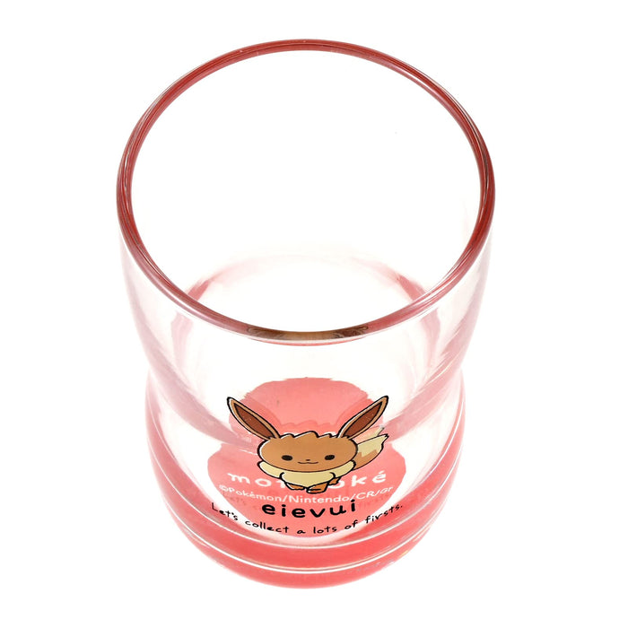 &amp;quot;Pokémon&amp;quot; Monpoke Eevee Glass Glasbecher Höhe ca. 9 cm Nakayoshi Glas Rosa Hergestellt in Japan 050151