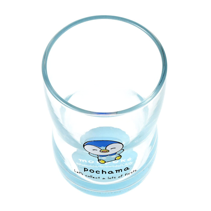 Pokémon  Monpoke Pochama Glass Glass Tumbler Cup Height Approx. 9Cm Nakayoshi Glass Blue Blue Made In Japan 050152