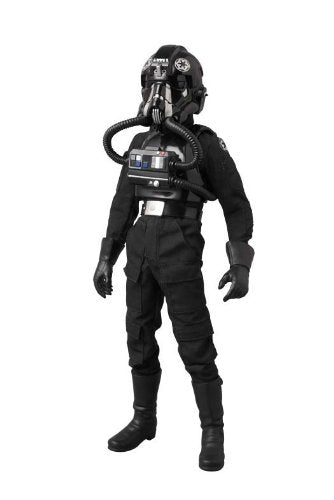 Medicom Toy Star Wars Tie-Fighter Pilot Black 3 1/6 Scale Abs Pvc Figure Japan