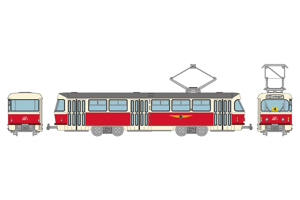 Tomytec Collection de chemins de fer japonais Collection de fer Tram de Dresde Tatra T4 + B4 Type 2 ensemble de voitures E Diorama fournitures