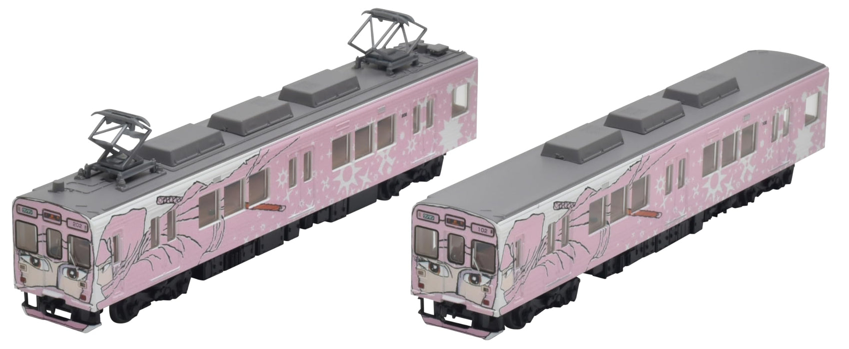 Tomytec Ninja Train Pink 2-Wagen-Set Iga Railway 200 Serie 202 Formation Railway Collection Eisen