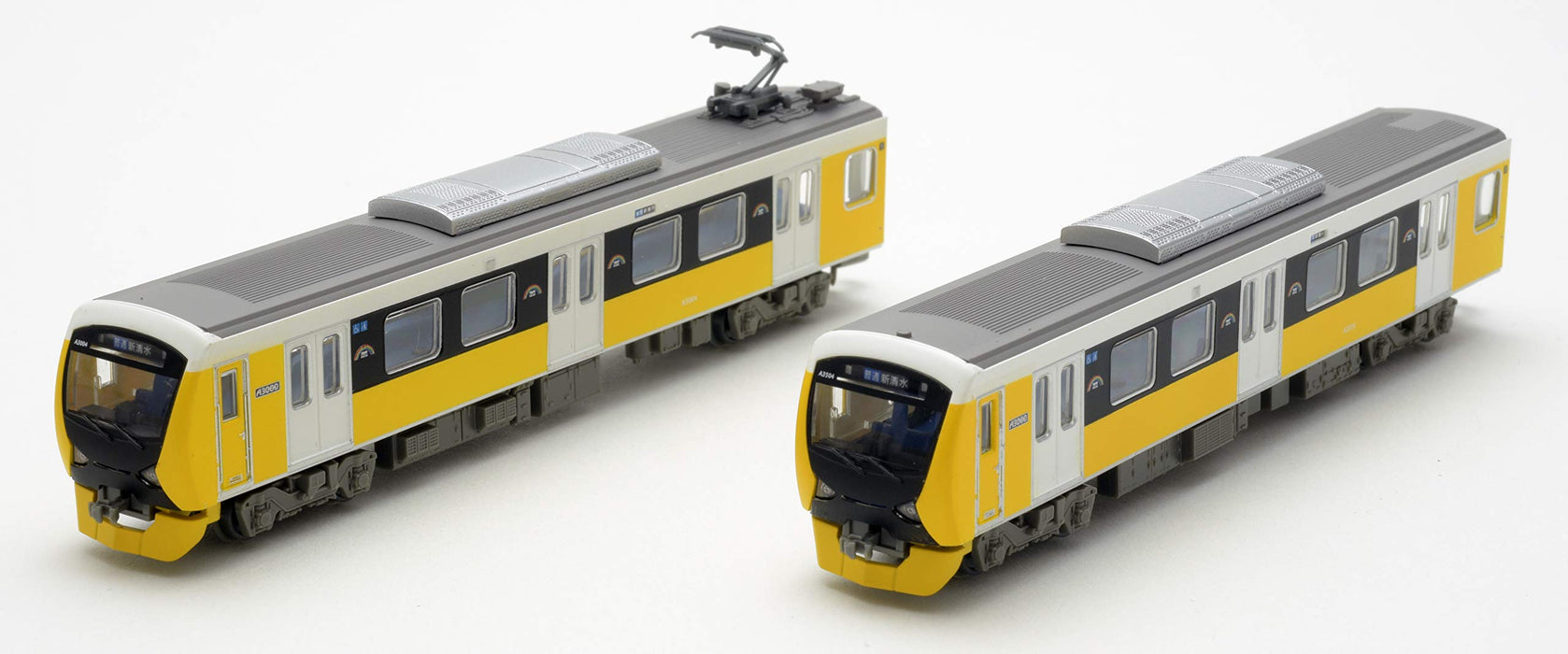 Tomytec Railway Collection A3000 Ensemble de 2 voitures jaune orange brillant Diorama en édition limitée
