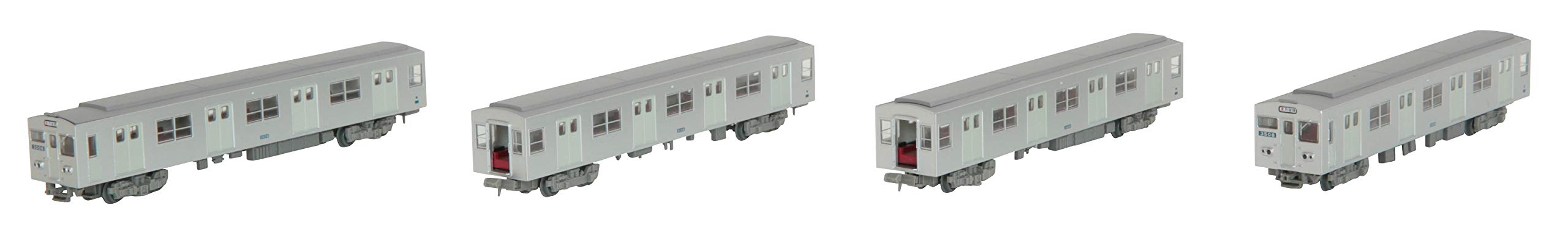 Tomytec 4-Wagen-Set Dioramazubehör - Eisenbahnsammlung Serie 30, Osaka-U-Bahn, Midosuji-Linie