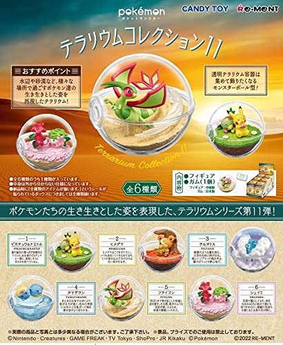 RE-MENT Pokémon Terrarium Collection Vol. 11 Boîte de 6 pièces