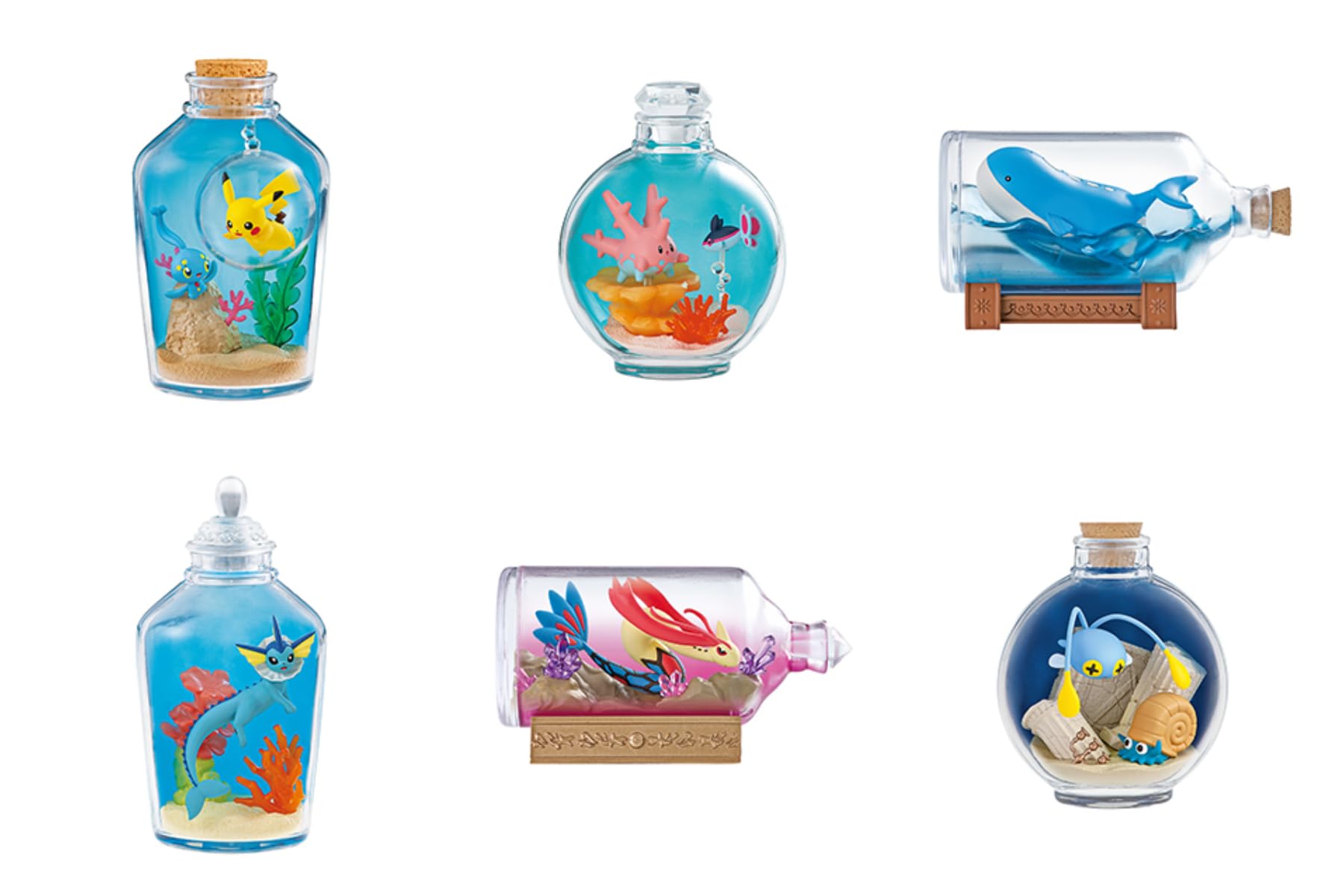 Pokemon 2022 Re-Ment Aqua Bottle Series #1 Complete Set Of 6 Figures