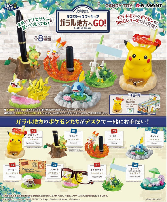 Figurine de bureau RE-MENT Desq Pokemon dans la région de Galar ! Boîte de 8 pièces
