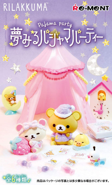 RE-MENT San-X Rilakkuma Dream Pajama Party 1 Box 6 Pcs Set