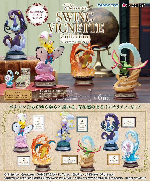 RE-MENT Pokémon Swing Vignette Collection Boîte de 6 pièces
