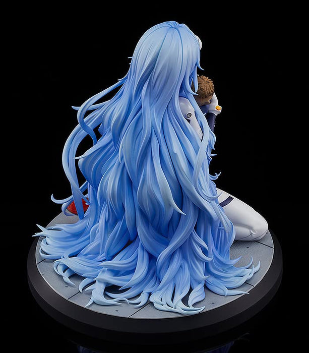 Wiederaufbau von Evangelion Rei Ayanami Long Hair Ver. Vollständig bemalte Plastikfigur im Maßstab 1:7