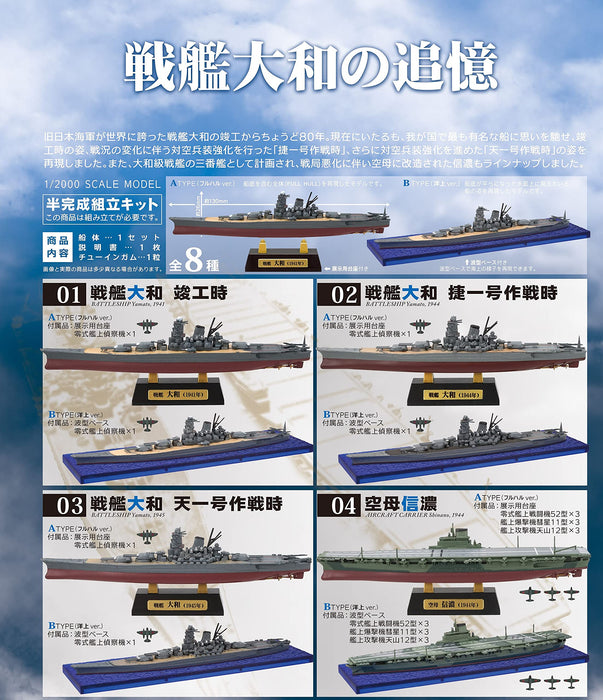 F-TOYS 1/2000 Battleship Yamato Recollection 10Pack Box