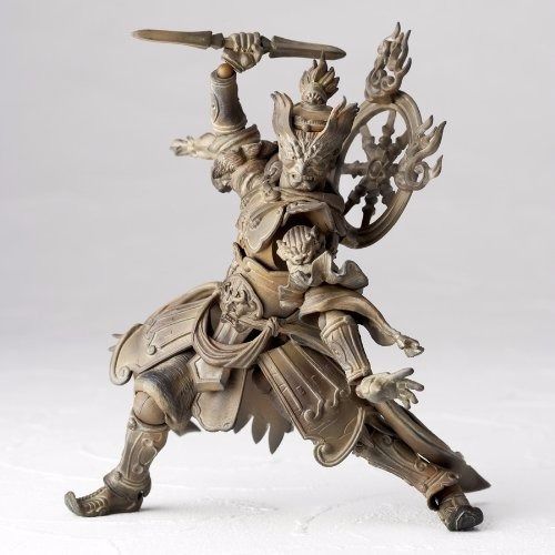 Revoltech Takeya Buddhist Statue Collection No.004ex Zochouten Wood Tone Figure