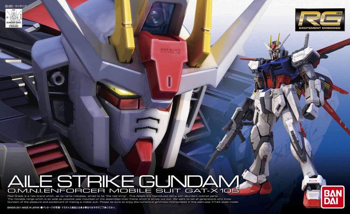 BANDAI Rg 03 Aile Strike Gundam Gat-X105 Bausatz im Maßstab 1:144