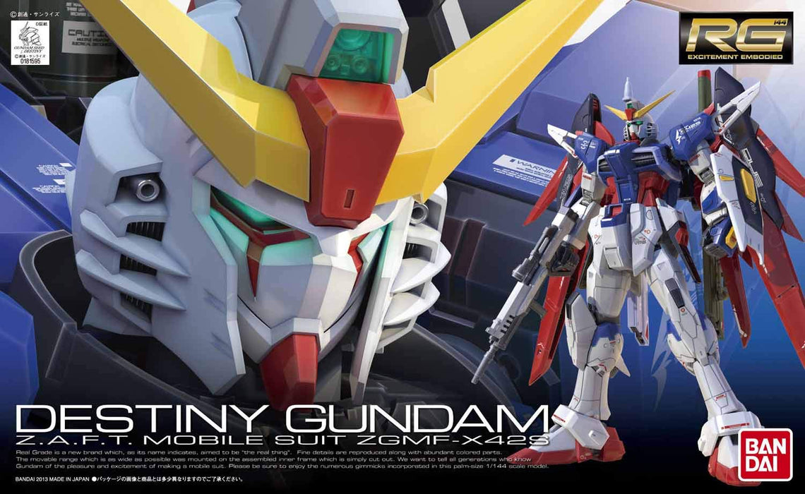 BANDAI Rg 11 Destiny Gundam Z.A.F.T. Mobile Suit Zgmf-X42S 1/144 Scale Kit