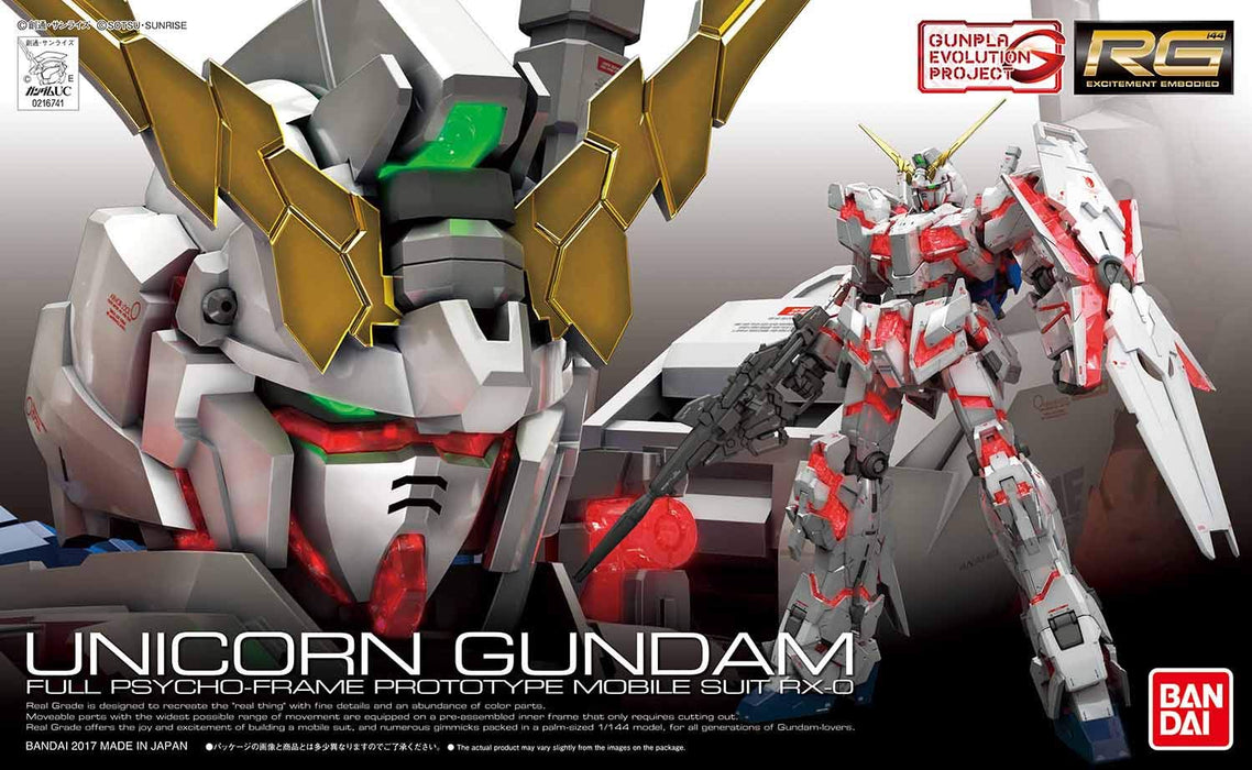 Rg 1/144 Rx-0 Unicorn Gundam Plastic Model