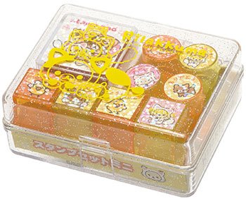 San-X Yellow and Orange Rilakkuma Mini Stamp Set